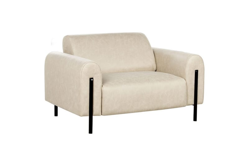 Fåtölj Askim - Beige, svart/Polyester - Möbler - Vardagsrum - Fåtöljer