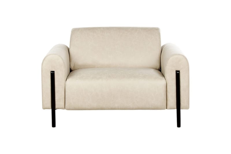 Fåtölj Askim - Beige, svart/Polyester - Möbler - Vardagsrum - Fåtöljer