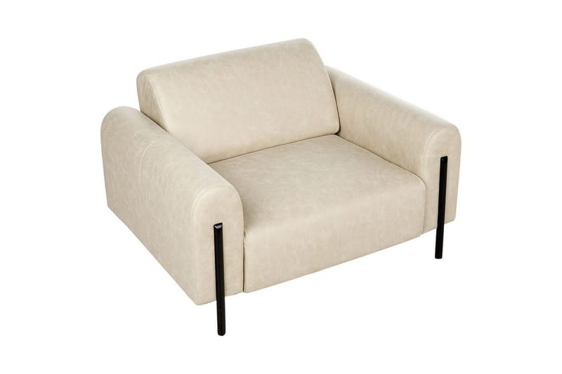 Fåtölj Askim - Beige, svart/Polyester - Möbler - Vardagsrum - Fåtöljer