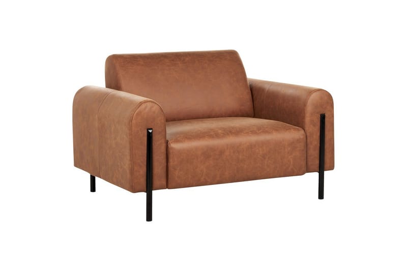 Fåtölj Askim - Guldbrun, Svart/Polyester - Möbler - Vardagsrum - Fåtöljer