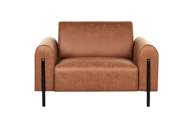 Fåtölj Askim - Guldbrun, Svart/Polyester - Möbler - Vardagsrum - Fåtöljer