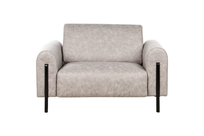Fåtölj Askim - Ljusgrå, svart/Polyester - Möbler - Vardagsrum - Fåtöljer