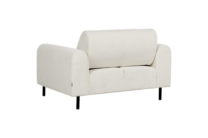 Fåtölj Askim - Off-white, Svart/Manchestertyg - Möbler - Vardagsrum - Fåtöljer