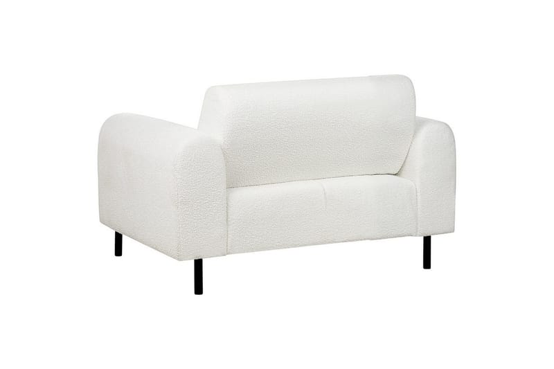 Fåtölj Askim - Vit, Svart/Bouclé - Möbler - Vardagsrum - Fåtöljer