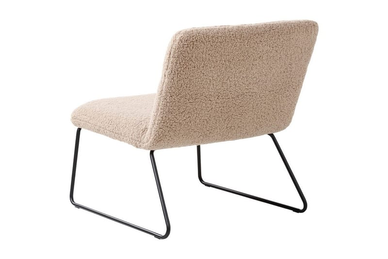 Fåtölj Cotulla - Beige, svart/Bouclé - Möbler - Vardagsrum - Fåtöljer