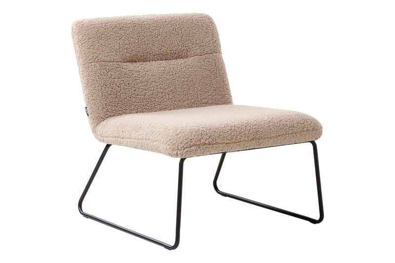 Fåtölj Cotulla - Beige, svart/Bouclé - Möbler - Vardagsrum - Fåtöljer