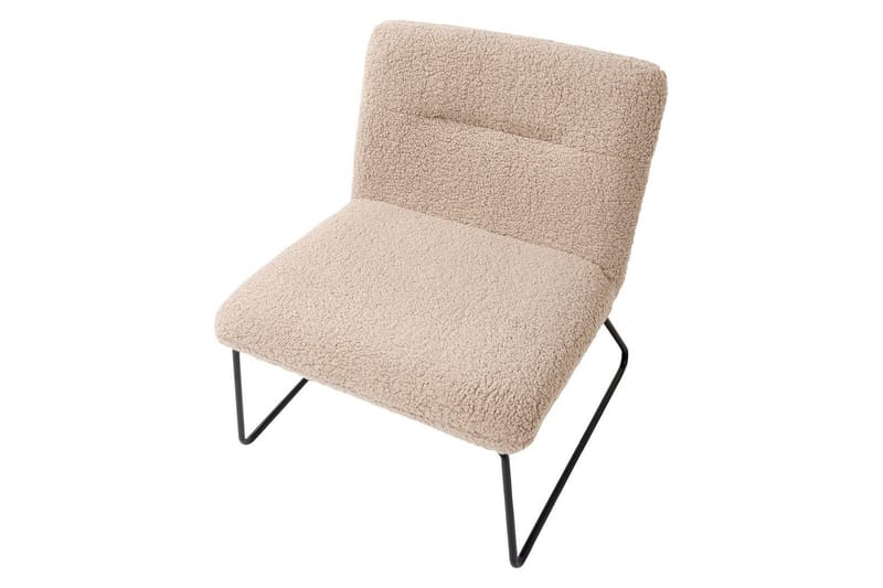 Fåtölj Cotulla - Beige, svart/Bouclé - Möbler - Vardagsrum - Fåtöljer
