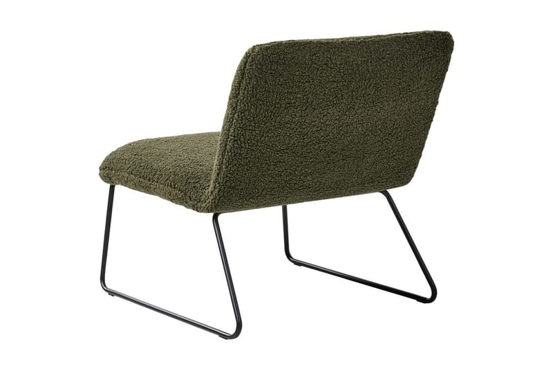 Fåtölj Cotulla - Grön, Svart/Bouclé - Möbler - Vardagsrum - Fåtöljer