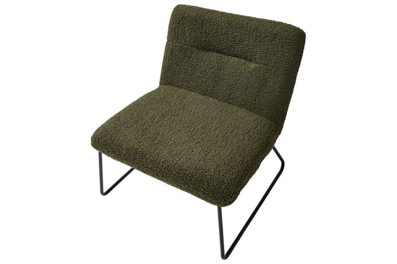 Fåtölj Cotulla - Grön, Svart/Bouclé - Möbler - Vardagsrum - Fåtöljer