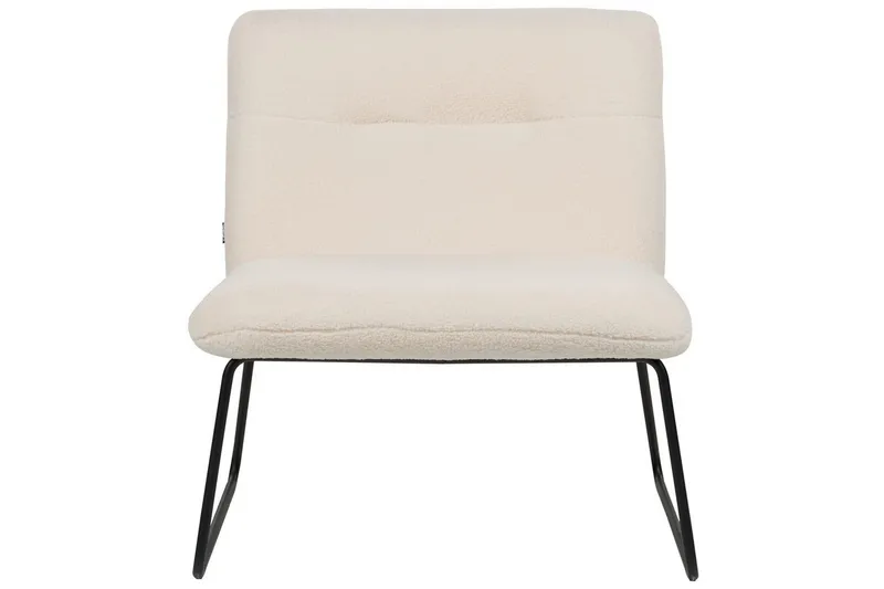 Fåtölj Cotulla - Vit, Svart/Bouclé - Möbler - Vardagsrum - Fåtöljer