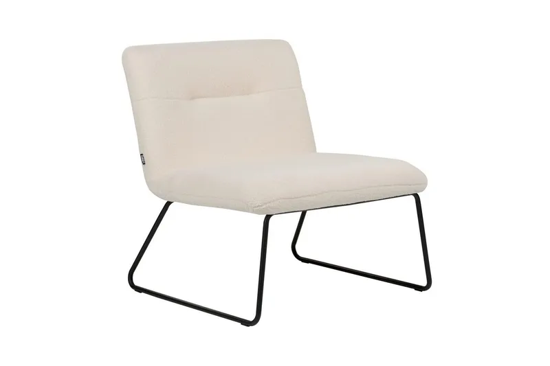 Fåtölj Cotulla - Vit, Svart/Bouclé - Möbler - Vardagsrum - Fåtöljer