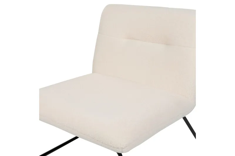 Fåtölj Cotulla - Vit, Svart/Bouclé - Möbler - Vardagsrum - Fåtöljer