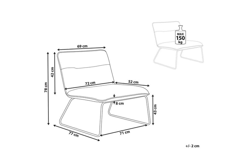 Fåtölj Cotulla - Vit, Svart/Bouclé - Möbler - Vardagsrum - Fåtöljer
