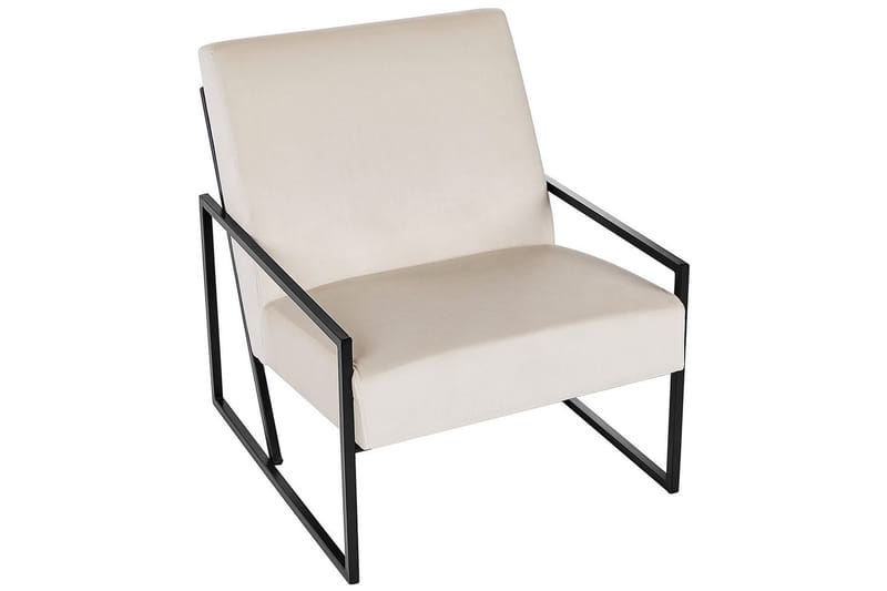 Fåtölj Delary - Beige, svart - Möbler - Vardagsrum - Fåtöljer