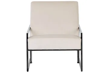 Fåtölj Delary - Beige, svart - Möbler - Vardagsrum - Fåtöljer