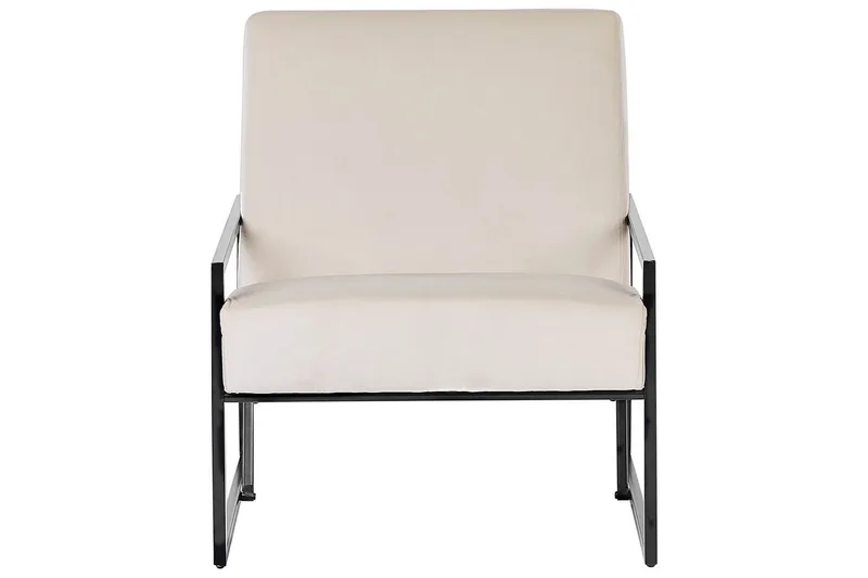 Fåtölj Delary - Beige, svart - Möbler - Vardagsrum - Fåtöljer