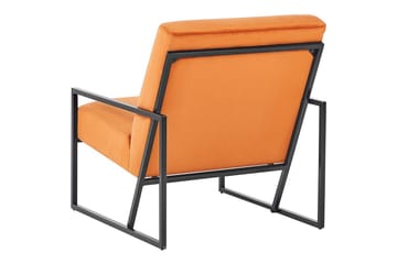 Fåtölj Delary - Orange, svart - Möbler - Vardagsrum - Fåtöljer