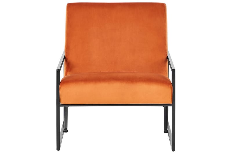 Fåtölj Delary - Orange, svart - Möbler - Vardagsrum - Fåtöljer