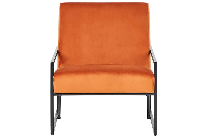 Fåtölj Delary - Orange, svart - Möbler - Vardagsrum - Fåtöljer