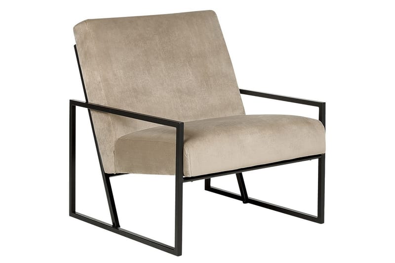 Fåtölj Delary - Taupe, svart - Möbler - Vardagsrum - Fåtöljer