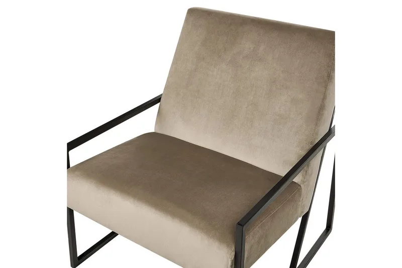 Fåtölj Delary - Taupe, svart - Möbler - Vardagsrum - Fåtöljer