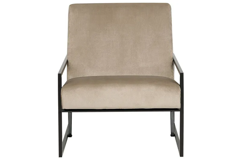 Fåtölj Delary - Taupe, svart - Möbler - Vardagsrum - Fåtöljer