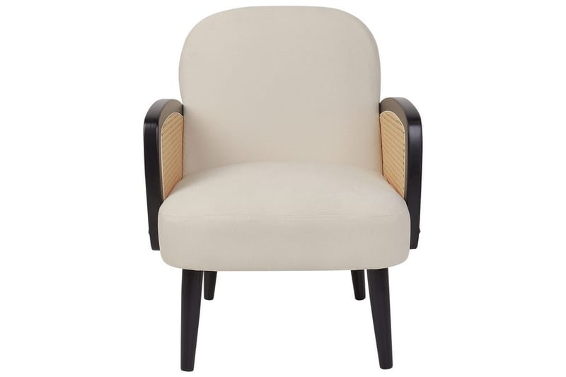 Fåtölj Dvenberg - Beige, svart, ljust trä - Möbler - Vardagsrum - Fåtöljer