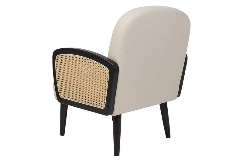 Fåtölj Dvenberg - Beige, svart, ljust trä - Möbler - Vardagsrum - Fåtöljer