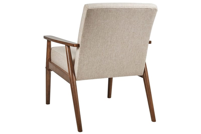Fåtölj Esrum Beige/mörkt trä, Polyester - Beige/mörkt trä, Polyester - Möbler - Vardagsrum - Fåtöljer