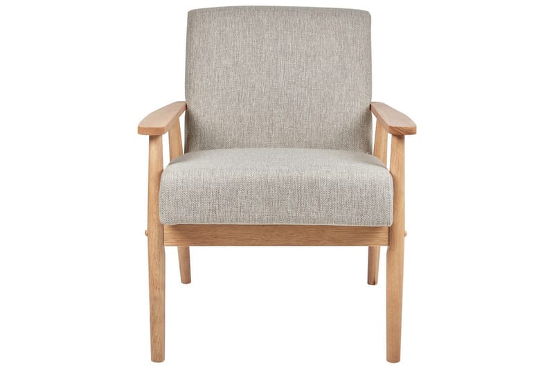 Fåtölj Esrum Grå/ljust trä, Polyester - Grå/ljust trä, Polyester - Möbler - Vardagsrum - Fåtöljer