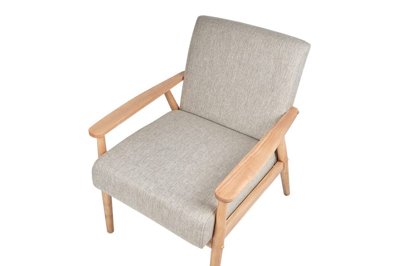 Fåtölj Esrum Grå/ljust trä, Polyester - Grå/ljust trä, Polyester - Möbler - Vardagsrum - Fåtöljer