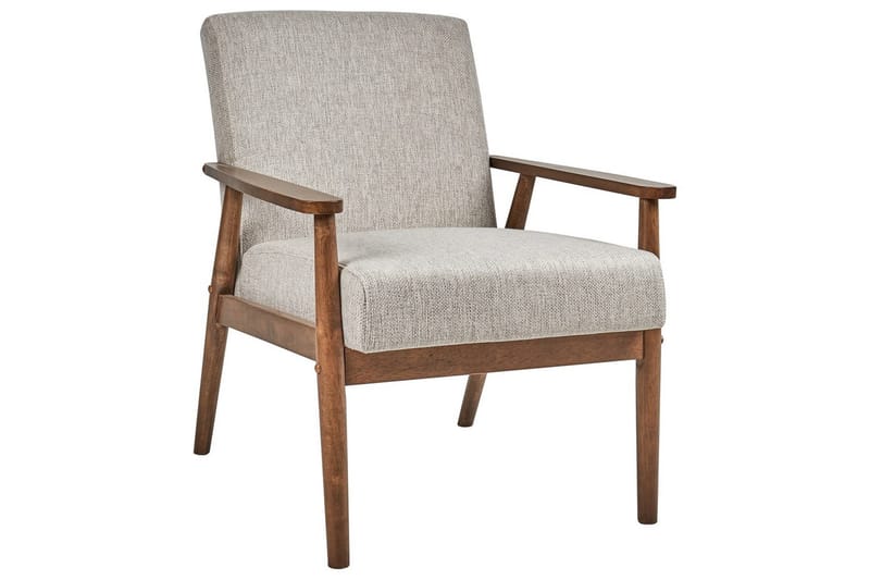 Fåtölj Esrum Grå/mörkt trä, Polyester - Grå/mörkt trä, Polyester - Möbler - Vardagsrum - Fåtöljer