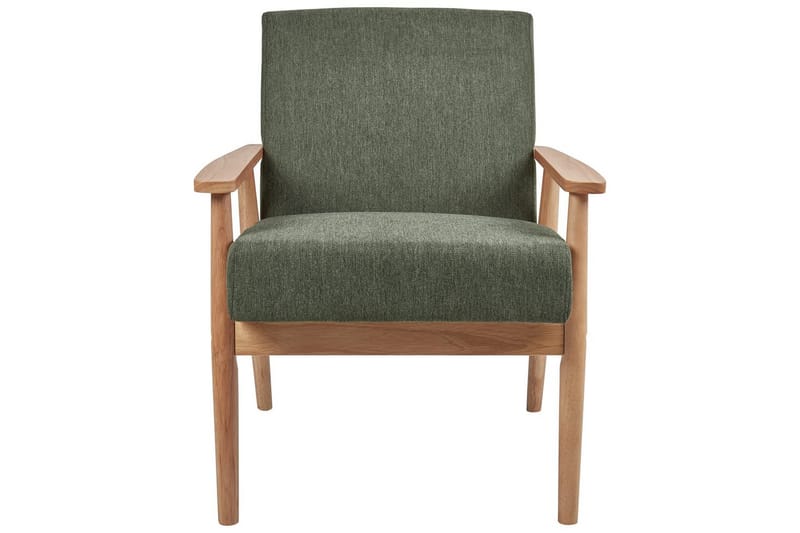 Fåtölj Esrum Grönt/ljust trä, Polyester - Grönt/ljust trä, Polyester - Möbler - Vardagsrum - Fåtöljer