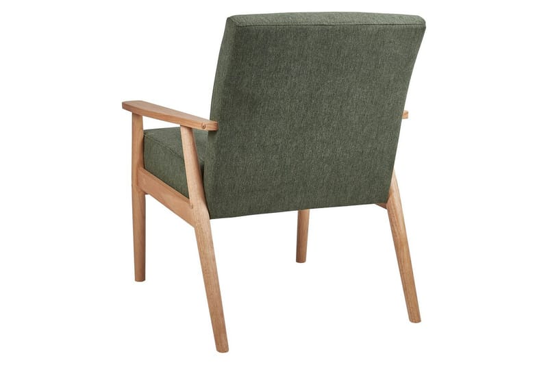 Fåtölj Esrum Grönt/ljust trä, Polyester - Grönt/ljust trä, Polyester - Möbler - Vardagsrum - Fåtöljer