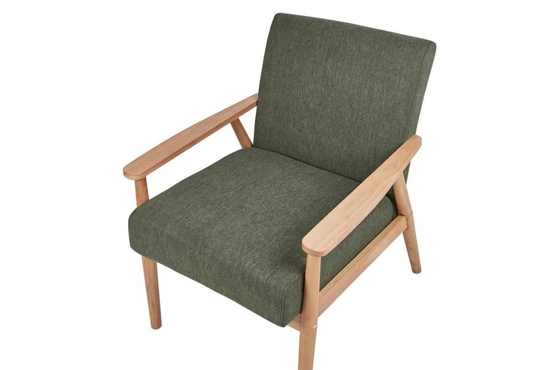 Fåtölj Esrum Grönt/ljust trä, Polyester - Grönt/ljust trä, Polyester - Möbler - Vardagsrum - Fåtöljer