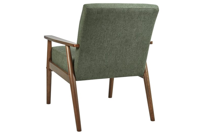 Fåtölj Esrum Grönt/mörkt trä, Polyester - Grönt/mörkt trä, Polyester - Möbler - Vardagsrum - Fåtöljer