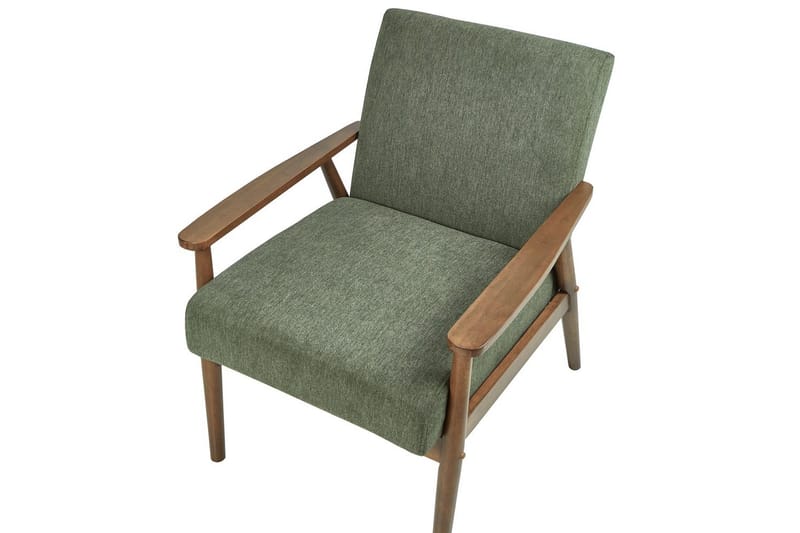 Fåtölj Esrum Grönt/mörkt trä, Polyester - Grönt/mörkt trä, Polyester - Möbler - Vardagsrum - Fåtöljer