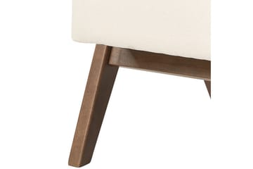 Fåtölj Evje - Beige, mörkt trä - Möbler - Vardagsrum - Fåtöljer
