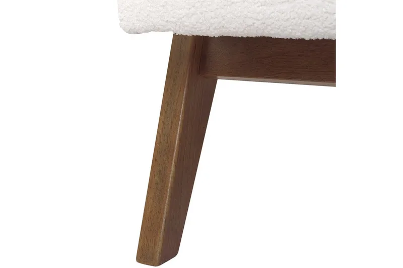 Fåtölj Evje - Vitt, mörkt trä - Möbler - Vardagsrum - Fåt öljer