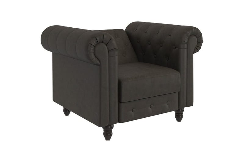 Fåtölj Felix Antracit, Mikrofiber/Trä/Metall - Antracit, Mikrofiber/Trä/Metall - Möbler - Vardagsrum - Fåtöljer