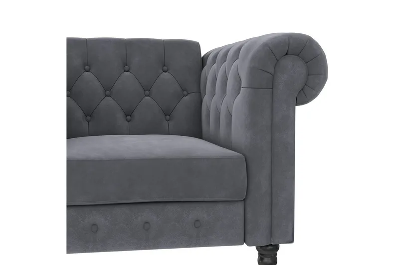 Fåtölj Felix Antracit, Sammet/Trä/Metall - Antracit, Sammet/Trä/Metall - Möbler - Vardagsrum - Fåtöljer