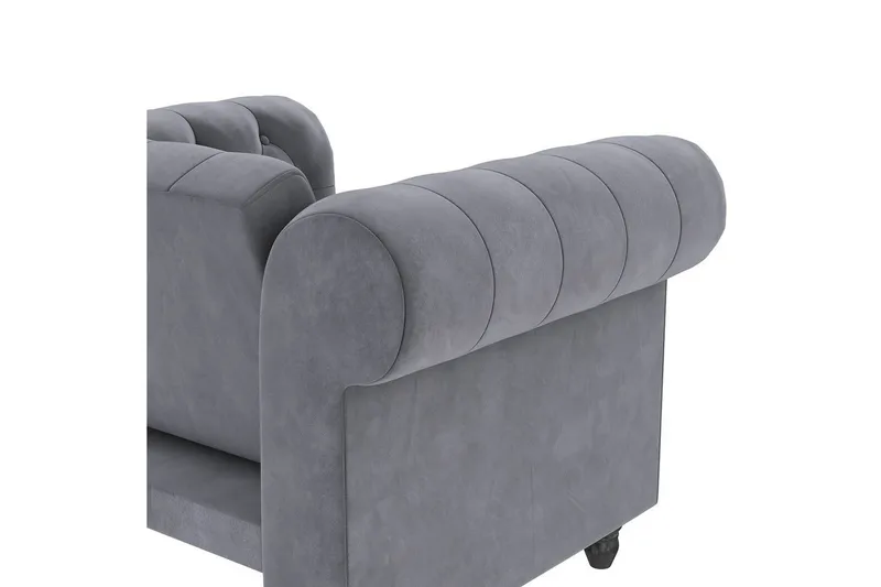 Fåtölj Felix Antracit, Sammet/Trä/Metall - Antracit, Sammet/Trä/Metall - Möbler - Vardagsrum - Fåtöljer