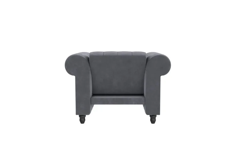 Fåtölj Felix Antracit, Sammet/Trä/Metall - Antracit, Sammet/Trä/Metall - Möbler - Vardagsrum - Fåtöljer