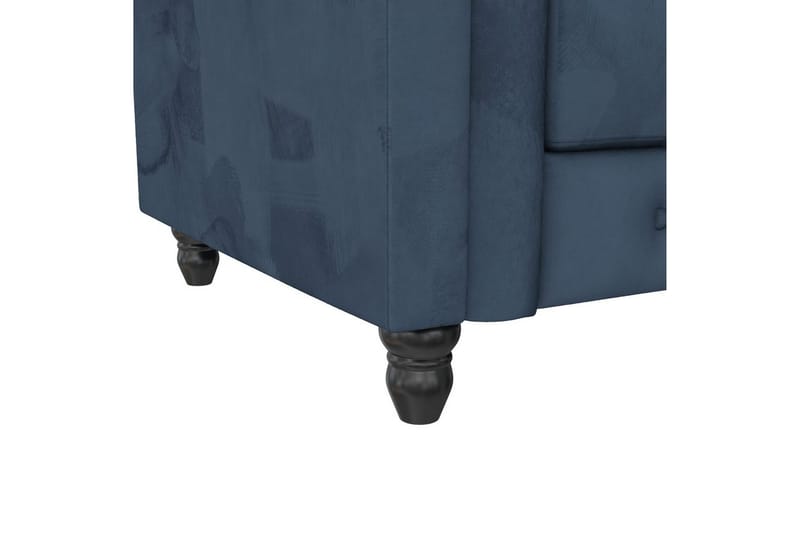Fåtölj Felix Blå, Sammet/Trä/Metall - Blå, Sammet/Trä/Metall - Möbler - Vardagsrum - Fåtöljer