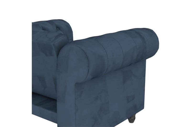 Fåtölj Felix Blå, Sammet/Trä/Metall - Blå, Sammet/Trä/Metall - Möbler - Vardagsrum - Fåtöljer