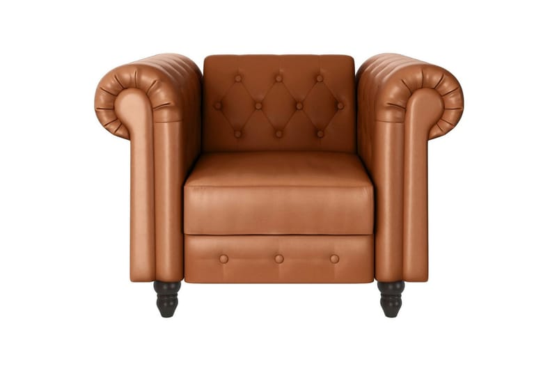 Fåtölj Felix Cognac, PU/trä/metall - Cognac, PU/trä/metall - Möbler - Vardagsrum - Fåtöljer