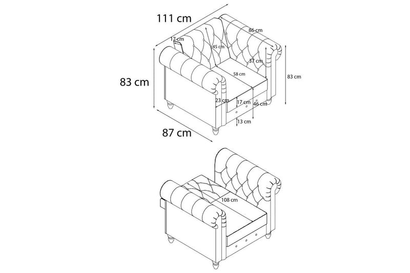 Fåtölj Felix II Grå - Grå - Möbler - Vardagsrum - Fåtöljer