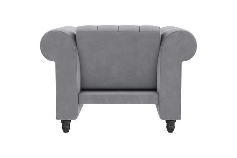 Fåtölj Felix Ljusgrå, Sammet/Trä/Metall - Ljusgrå, Sammet/Trä/Metall - Möbler - Vardagsrum - Fåtöljer