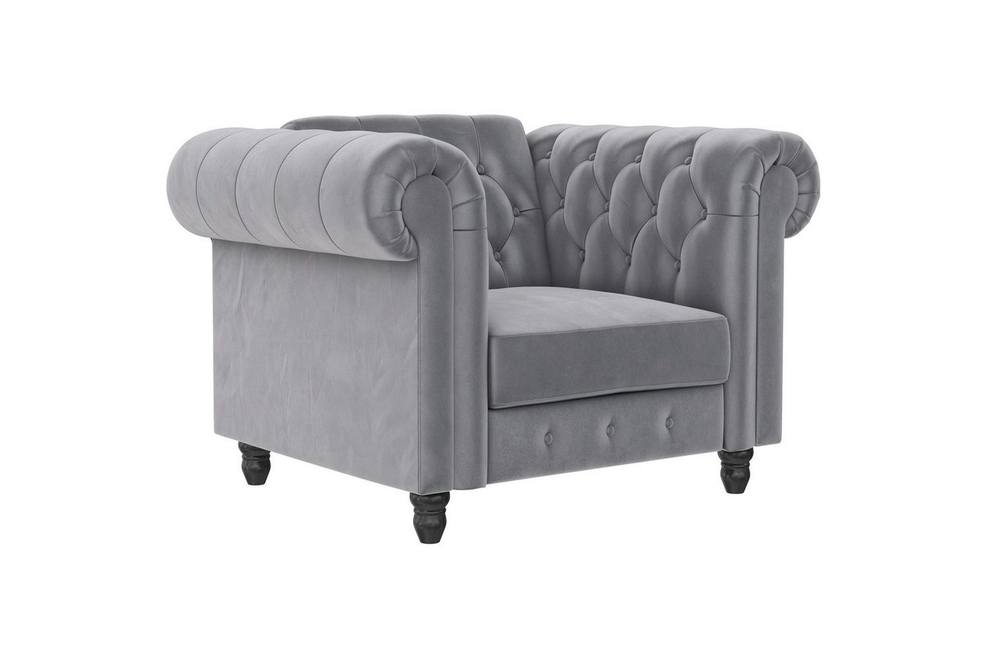 F&aring;t&ouml;lj Felix Ljusgr&aring;, Sammet/Tr&auml;/Metall - Ljusgr&aring;, Sammet/Tr&auml;/Metall