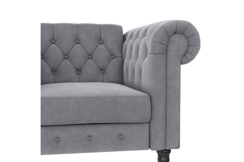 Fåtölj Felix Ljusgrå, Sammet/Trä/Metall - Ljusgrå, Sammet/Trä/Metall - Möbler - Vardagsrum - Fåtöljer